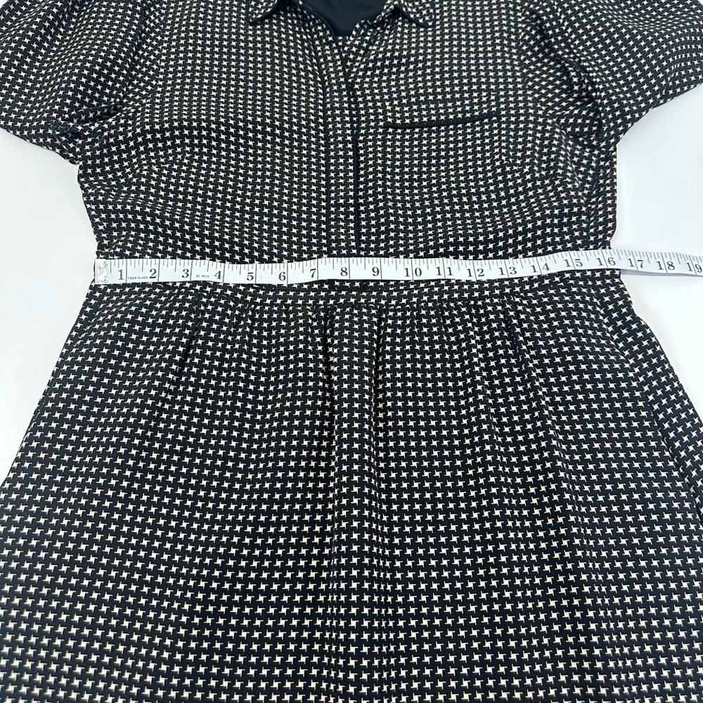 Madewell Black and White Long Sleeve Dress - Picture 4 of 5